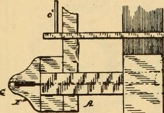 An illustration from Technology of textile design. Being a practical treatise on the construction and application of weaves for all textile fabrics, with minute reference to the latest inventions for weaving. Containing also an appendix showing the analysis and giving the calculations necessary for the manufacture of the various textile fabrics, 1889, leaf 204