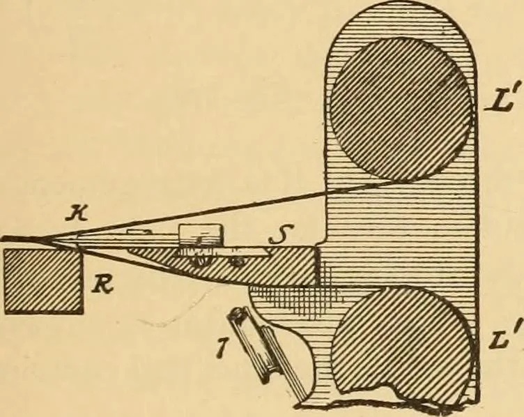 An illustration from Technology of textile design. Being a practical treatise on the construction and application of weaves for all textile fabrics, with minute reference to the latest inventions for weaving. Containing also an appendix showing the analysis and giving the calculations necessary for the manufacture of the various textile fabrics, 1889, leaf 208