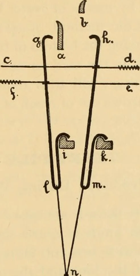 An illustration from Technology of textile design. Being a practical treatise on the construction and application of weaves for all textile fabrics, with minute reference to the latest inventions for weaving. Containing also an appendix showing the analysis and giving the calculations necessary for the manufacture of the various textile fabrics, 1889, leaf 220