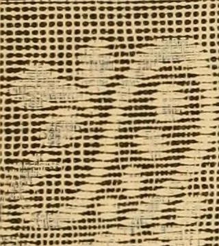 An illustration from Technology of textile design. Being a practical treatise on the construction and application of weaves for all textile fabrics, with minute reference to the latest inventions for weaving. Containing also an appendix showing the analysis and giving the calculations necessary for the manufacture of the various textile fabrics, 1889, leaf 246