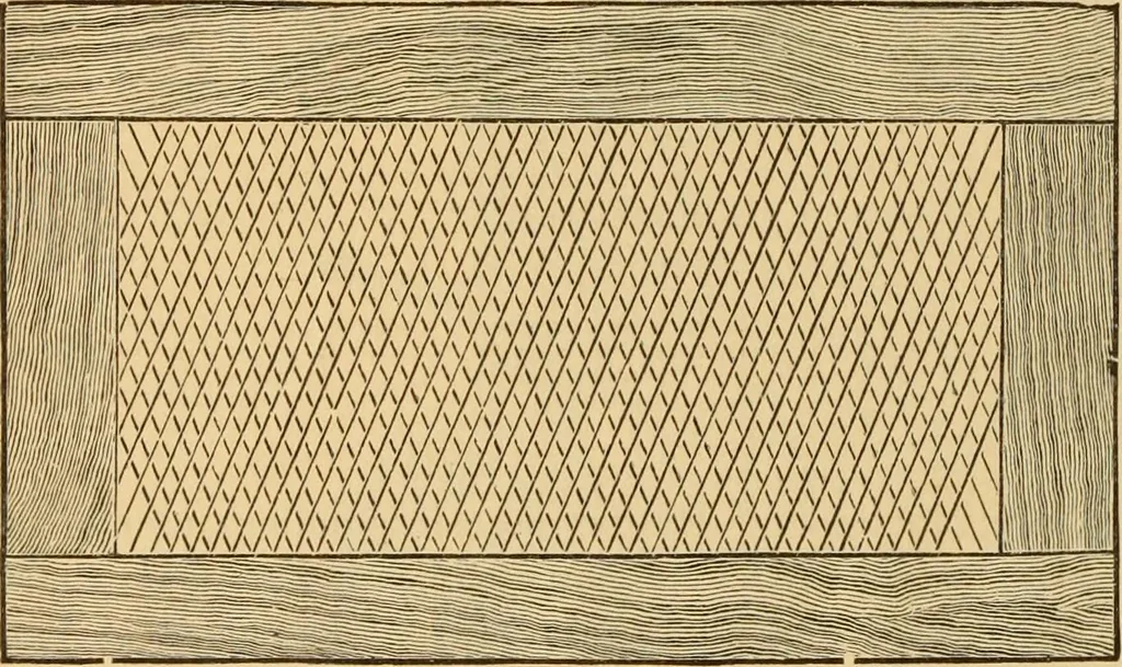 An illustration from Technology of textile design. Being a practical treatise on the construction and application of weaves for all textile fabrics, with minute reference to the latest inventions for weaving. Containing also an appendix showing the analysis and giving the calculations necessary for the manufacture of the various textile fabrics, 1889, leaf 259