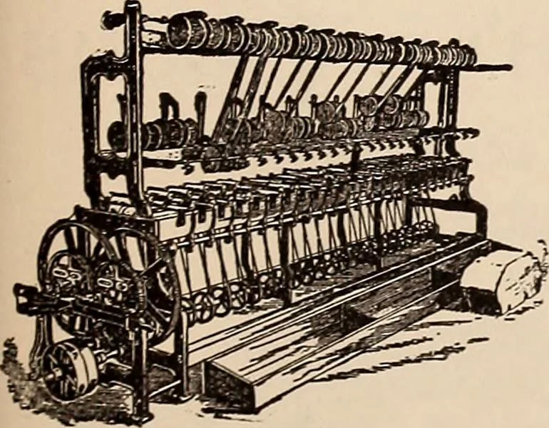 An illustration from Technology of textile design. A practical treatise on the construction and application of weaves for all textile fabrics... Containing also an appendix describing all the latest methods and improvements in designing and manufacturing, 1890, leaf 12
