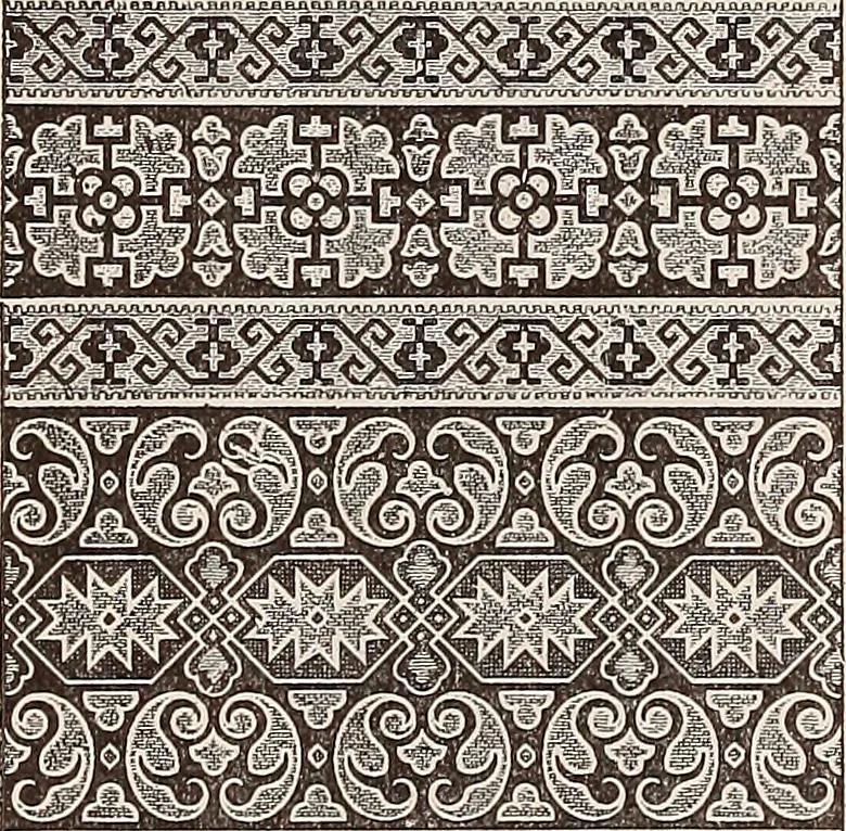 An illustration from Technology of textile design. A practical treatise on the construction and application of weaves for all textile fabrics... Containing also an appendix describing all the latest methods and improvements in designing and manufacturing, 1890, leaf 171