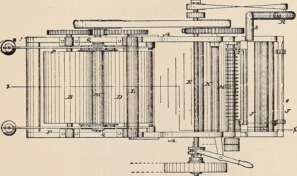 An illustration from Technology of textile design. A practical treatise on the construction and application of weaves for all textile fabrics... Containing also an appendix describing all the latest methods and improvements in designing and manufacturing, 1890, leaf 172