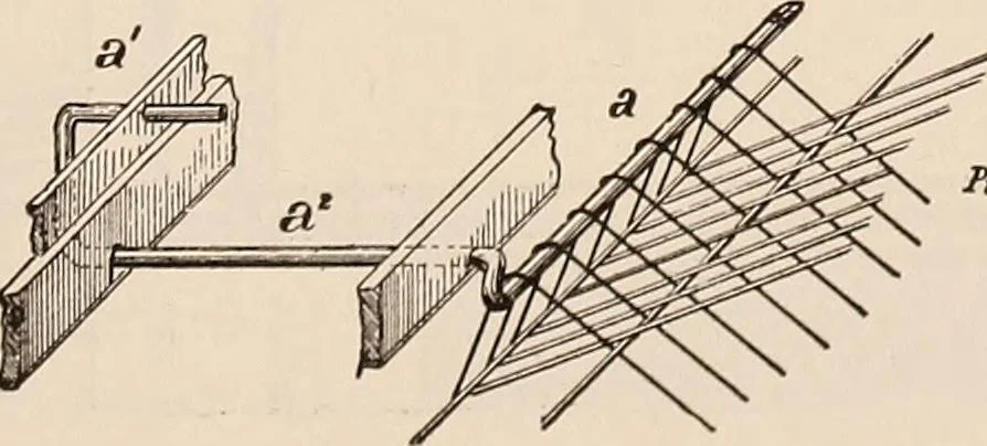 An illustration from Technology of textile design. A practical treatise on the construction and application of weaves for all textile fabrics... Containing also an appendix describing all the latest methods and improvements in designing and manufacturing, 1890, leaf 190
