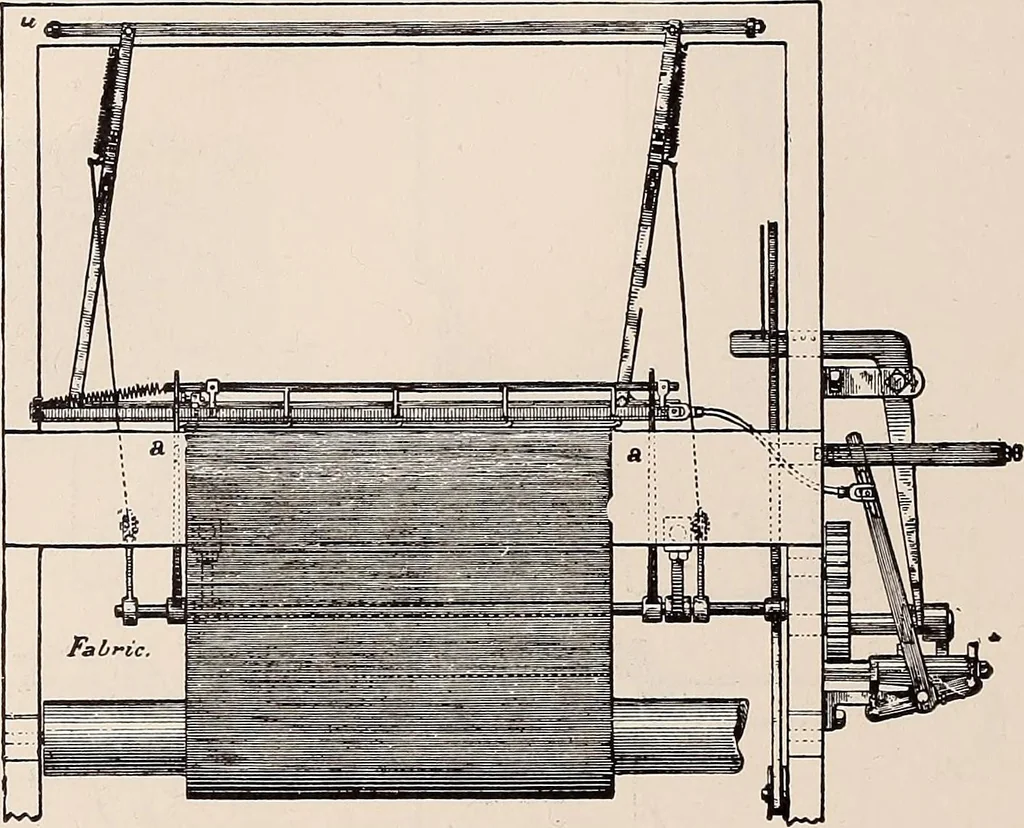 An illustration from Technology of textile design. A practical treatise on the construction and application of weaves for all textile fabrics... Containing also an appendix describing all the latest methods and improvements in designing and manufacturing, 1890, leaf 191