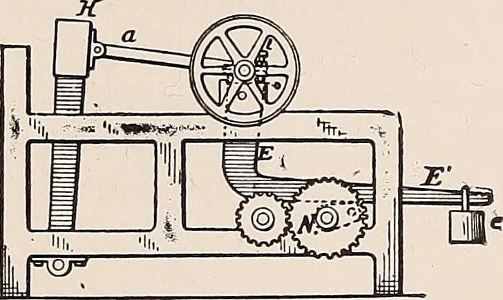 An illustration from Technology of textile design. A practical treatise on the construction and application of weaves for all textile fabrics... Containing also an appendix describing all the latest methods and improvements in designing and manufacturing, 1890, leaf 231