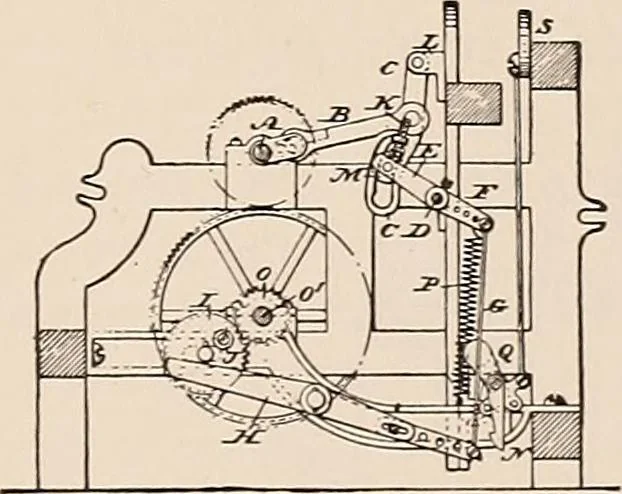 An illustration from Technology of textile design. A practical treatise on the construction and application of weaves for all textile fabrics... Containing also an appendix describing all the latest methods and improvements in designing and manufacturing, 1890, leaf 232