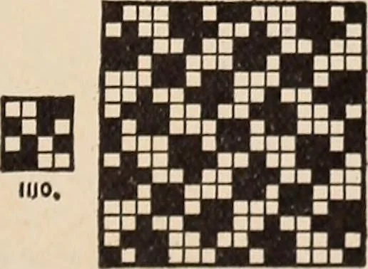 An illustration from Technology of textile design. A practical treatise on the construction and application of weaves for all textile fabrics... Containing also an appendix describing all the latest methods and improvements in designing and manufacturing, 1890, leaf 286