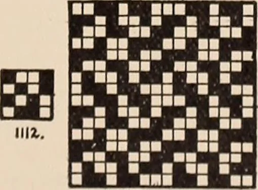 An illustration from Technology of textile design. A practical treatise on the construction and application of weaves for all textile fabrics... Containing also an appendix describing all the latest methods and improvements in designing and manufacturing, 1890, leaf 286