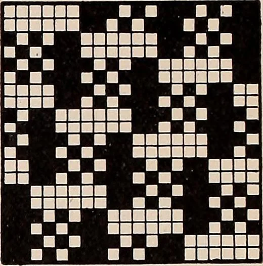 An illustration from Technology of textile design. A practical treatise on the construction and application of weaves for all textile fabrics... Containing also an appendix describing all the latest methods and improvements in designing and manufacturing, 1890, leaf 289