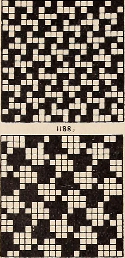 An illustration from Technology of textile design. A practical treatise on the construction and application of weaves for all textile fabrics... Containing also an appendix describing all the latest methods and improvements in designing and manufacturing, 1890, leaf 290