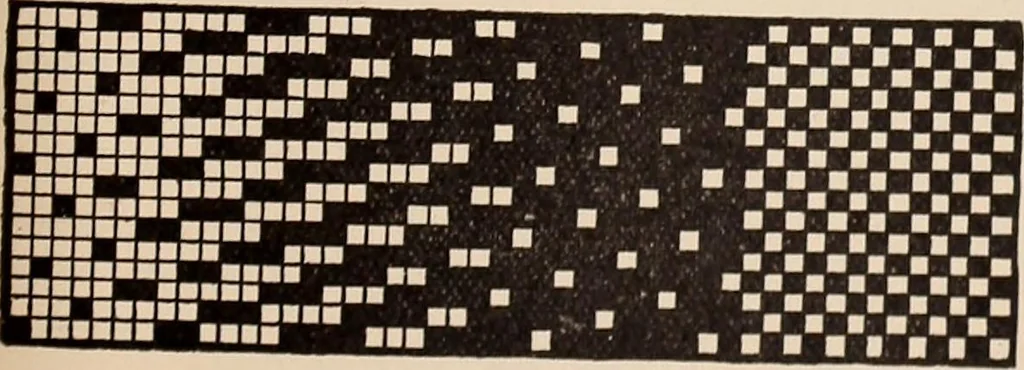 An illustration from Technology of textile design. A practical treatise on the construction and application of weaves for all textile fabrics... Containing also an appendix describing all the latest methods and improvements in designing and manufacturing, 1890, leaf 294