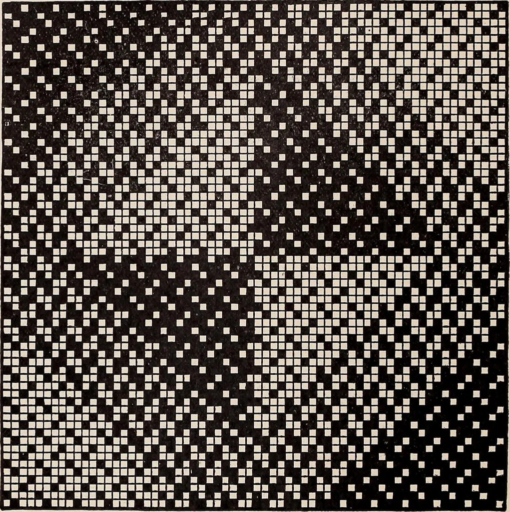 An illustration from Technology of textile design. A practical treatise on the construction and application of weaves for all textile fabrics... Containing also an appendix describing all the latest methods and improvements in designing and manufacturing, 1890, leaf 295
