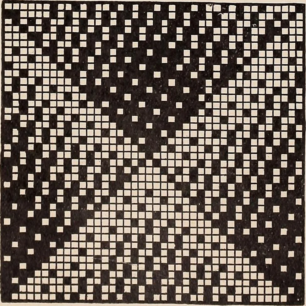 An illustration from Technology of textile design. A practical treatise on the construction and application of weaves for all textile fabrics... Containing also an appendix describing all the latest methods and improvements in designing and manufacturing, 1890, leaf 295