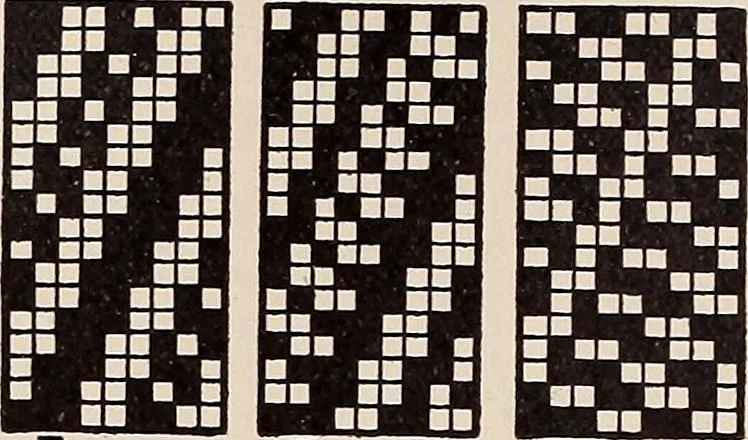 An illustration from Technology of textile design. A practical treatise on the construction and application of weaves for all textile fabrics... Containing also an appendix describing all the latest methods and improvements in designing and manufacturing, 1890, leaf 305