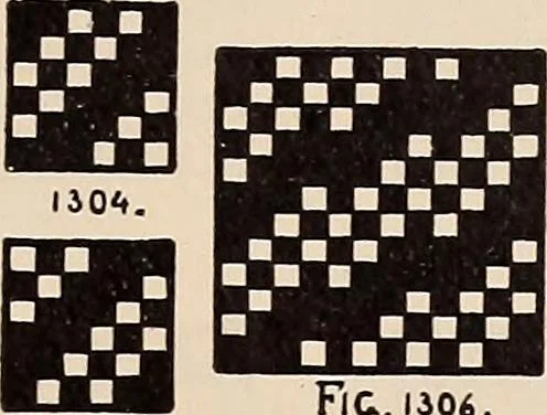 An illustration from Technology of textile design. A practical treatise on the construction and application of weaves for all textile fabrics... Containing also an appendix describing all the latest methods and improvements in designing and manufacturing, 1890, leaf 310