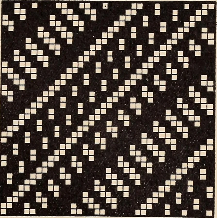 An illustration from Technology of textile design. A practical treatise on the construction and application of weaves for all textile fabrics... Containing also an appendix describing all the latest methods and improvements in designing and manufacturing, 1890, leaf 312