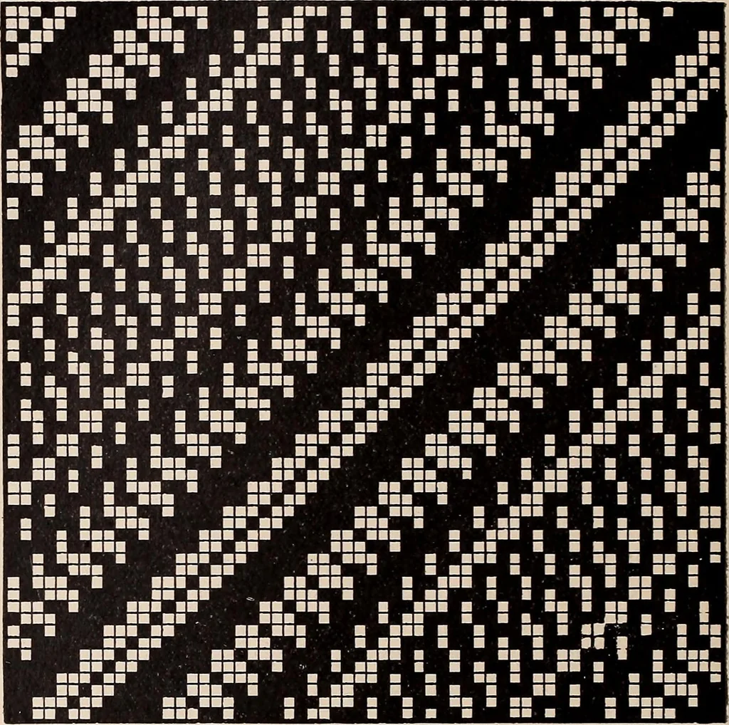 An illustration from Technology of textile design. A practical treatise on the construction and application of weaves for all textile fabrics... Containing also an appendix describing all the latest methods and improvements in designing and manufacturing, 1890, leaf 313