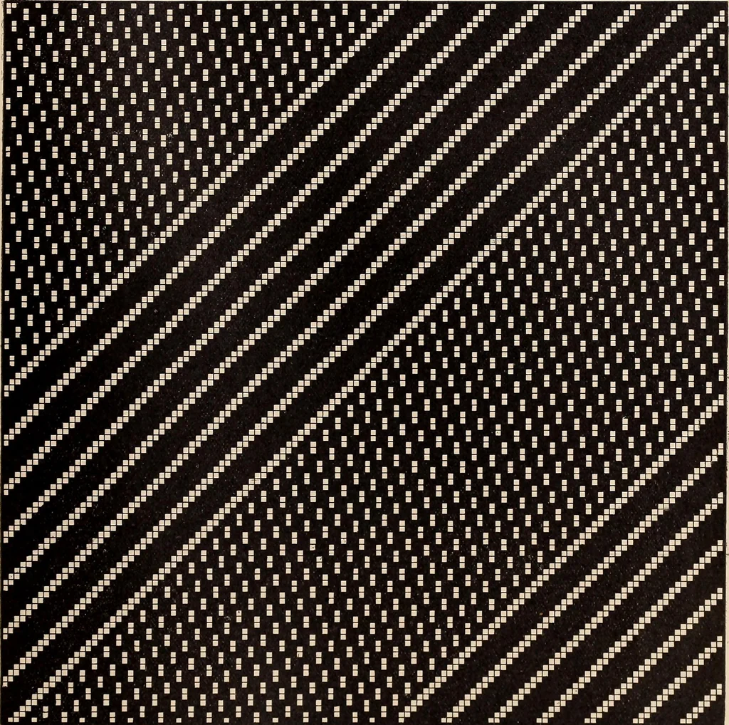 An illustration from Technology of textile design. A practical treatise on the construction and application of weaves for all textile fabrics... Containing also an appendix describing all the latest methods and improvements in designing and manufacturing, 1890, leaf 316