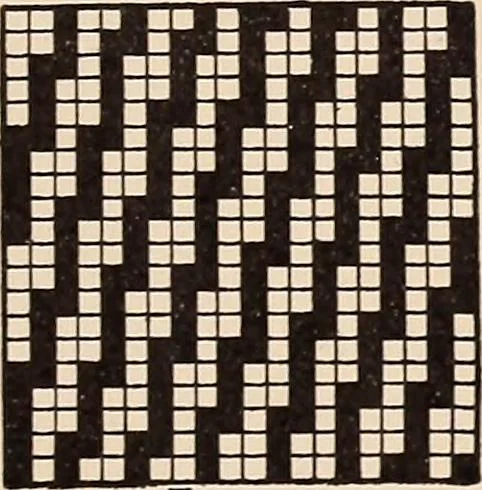 An illustration from Technology of textile design. A practical treatise on the construction and application of weaves for all textile fabrics... Containing also an appendix describing all the latest methods and improvements in designing and manufacturing, 1890, leaf 324