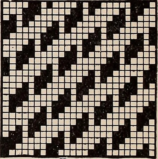 An illustration from Technology of textile design. A practical treatise on the construction and application of weaves for all textile fabrics... Containing also an appendix describing all the latest methods and improvements in designing and manufacturing, 1890, leaf 329