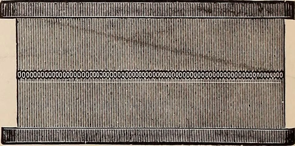An illustration from Technology of textile design. A practical treatise on the construction and application of weaves for all textile fabrics... Containing also an appendix describing all the latest methods and improvements in designing and manufacturing, 1890, leaf 341