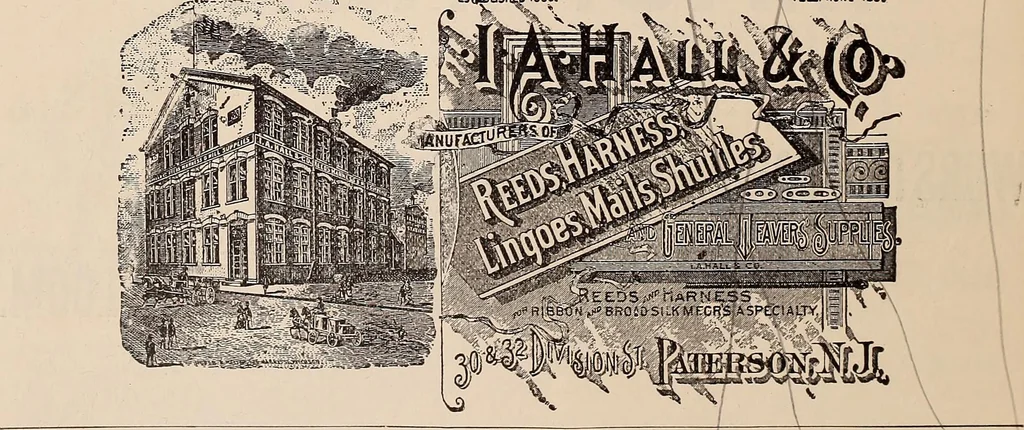 An illustration from Technology of textile design. A practical treatise on the construction and application of weaves for all textile fabrics... Containing also an appendix describing all the latest methods and improvements in designing and manufacturing, 1890, leaf 341