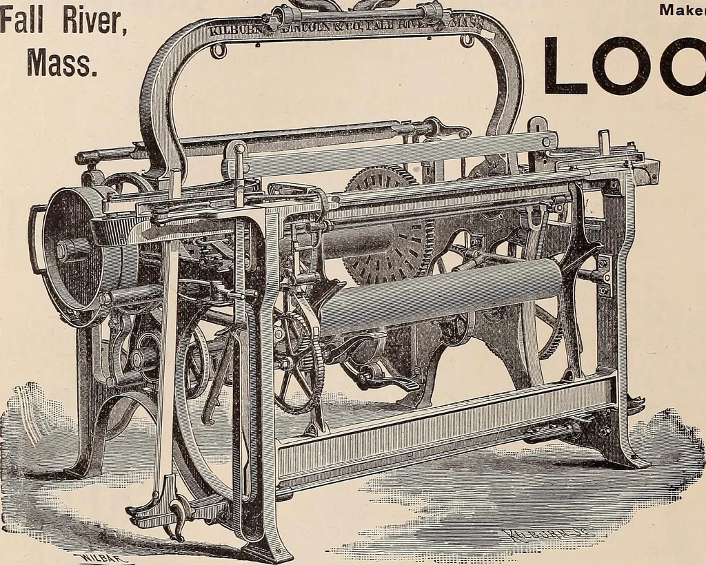 An illustration from Technology of textile design. A practical treatise on the construction and application of weaves for all textile fabrics... Containing also an appendix describing all the latest methods and improvements in designing and manufacturing, 1890, leaf 347