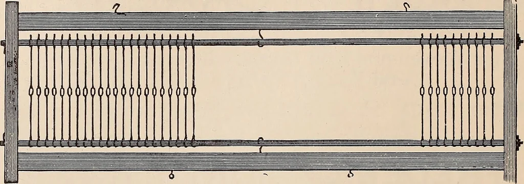 An illustration from Technology of textile design. A practical treatise on the construction and application of weaves for all textile fabrics... Containing also an appendix describing all the latest methods and improvements in designing and manufacturing, 1890, leaf 349