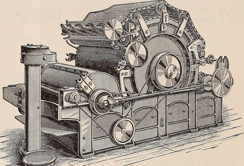 An illustration from Technology of textile design. A practical treatise on the construction and application of weaves for all textile fabrics... Containing also an appendix describing all the latest methods and improvements in designing and manufacturing, 1890, leaf 9