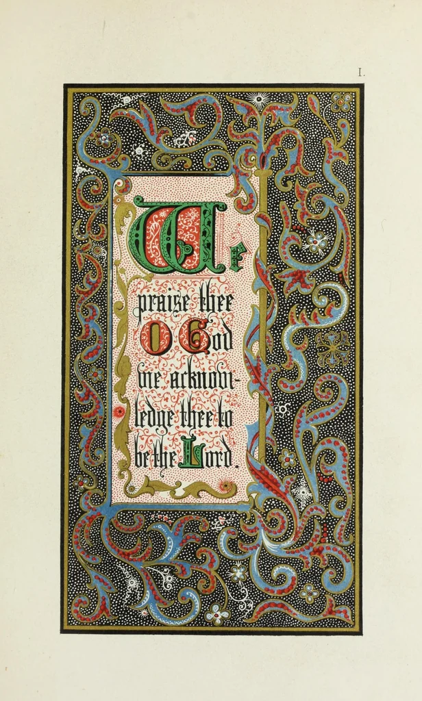 An illustration from Te Deum laudamus, 1868, leaf 13