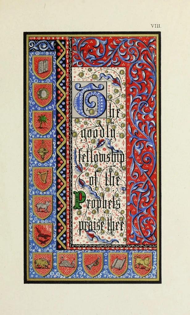 An illustration from Te Deum laudamus, 1868, leaf 27