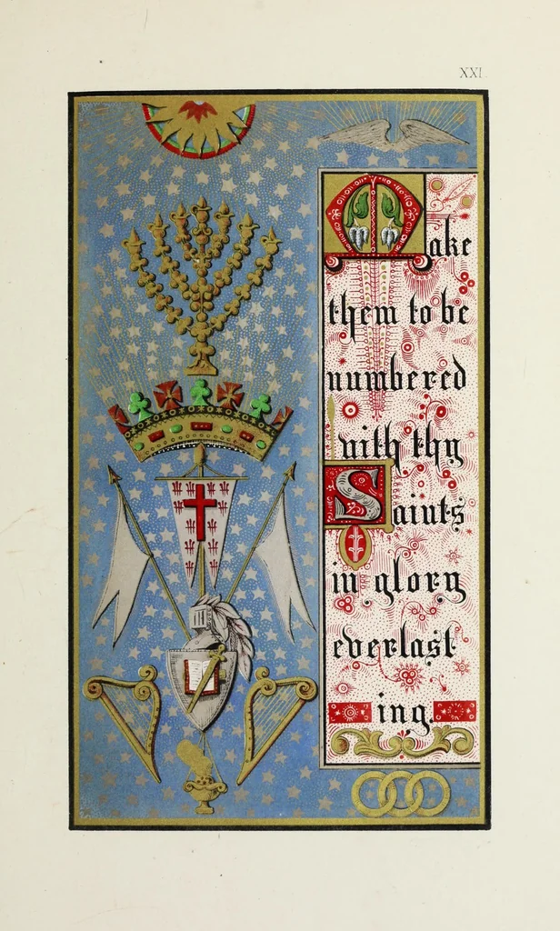 An illustration from Te Deum laudamus, 1868, leaf 53