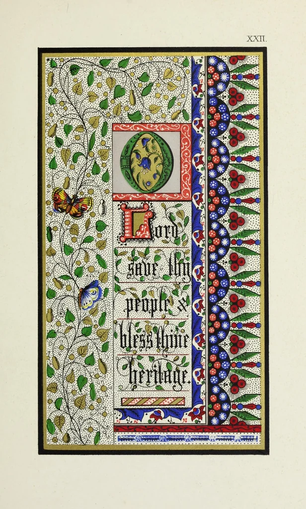 An illustration from Te Deum laudamus, 1868, leaf 55