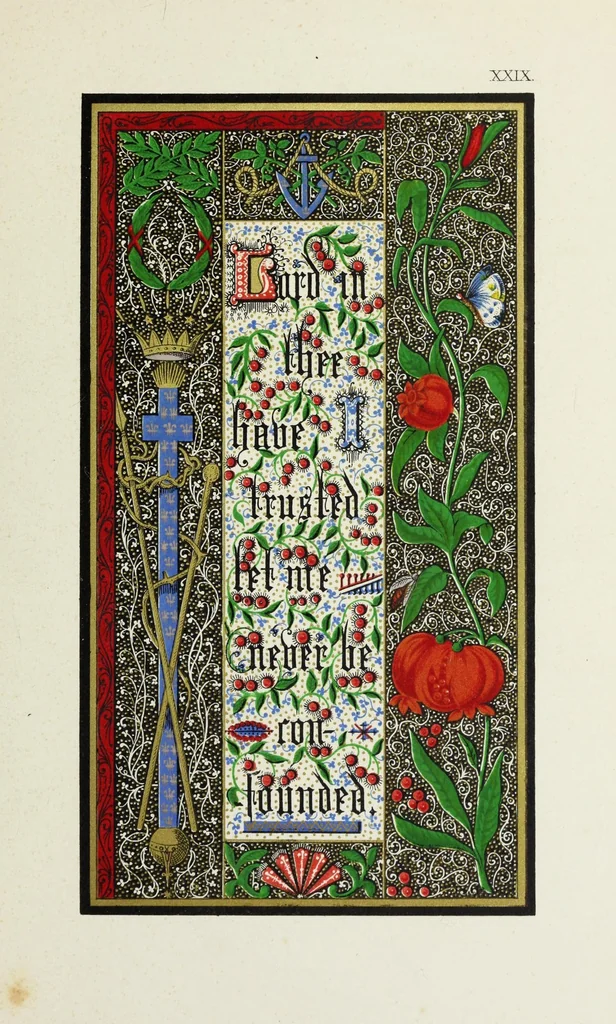 An illustration from Te Deum laudamus, 1868, leaf 69