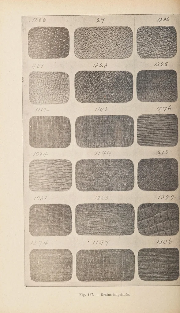 An illustration from Teinture, corroyage et finissage du cuir, 1910, leaf 376