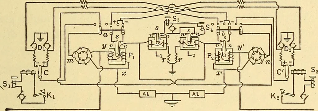 An illustration from Telegraph engineering : a manual for practicing telegraph engineers and engineering students, 1922, leaf 94