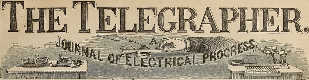 An illustration from The Telegrapher [microform], 1864, leaf 12