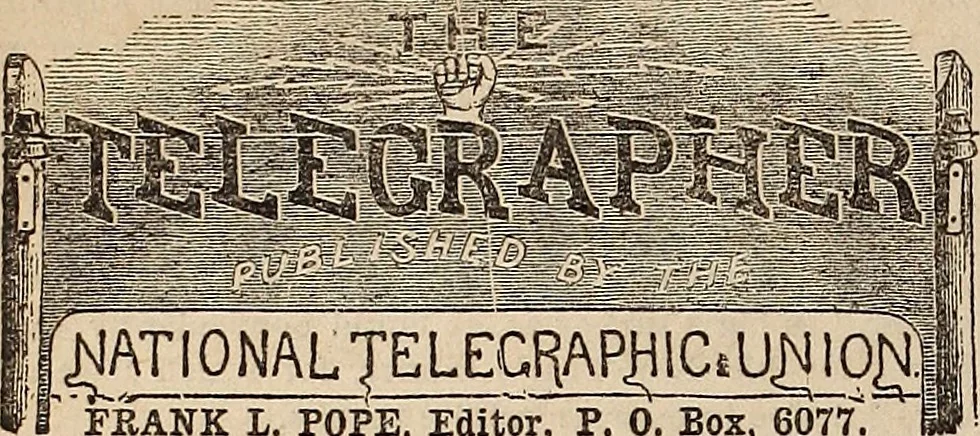 An illustration from The Telegrapher [microform], 1864, leaf 183