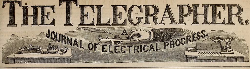 An illustration from The Telegrapher [microform], 1864, leaf 196