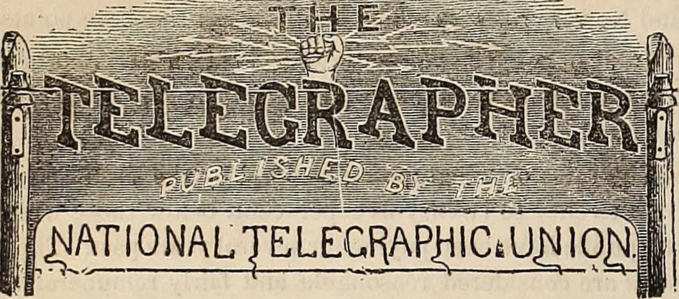 An illustration from The Telegrapher [microform], 1864, leaf 215