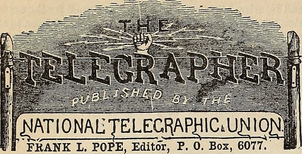 An illustration from The Telegrapher [microform], 1864, leaf 27
