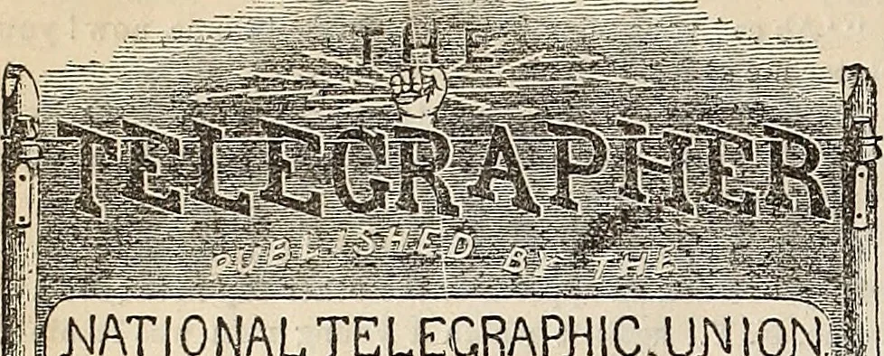 An illustration from The Telegrapher [microform], 1864, leaf 43