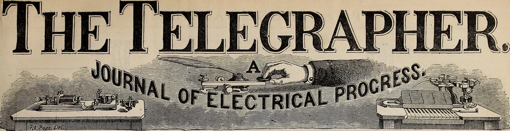 An illustration from The Telegrapher [microform], 1864, leaf 64