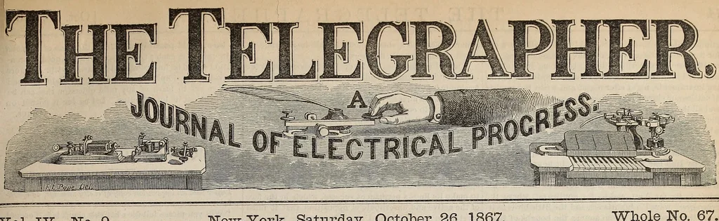 An illustration from The Telegrapher [microform], 1864, leaf 84