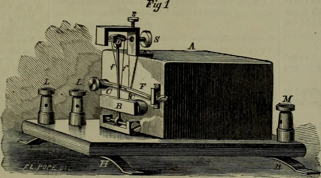 An illustration from The Telegrapher [microform], 1864, leaf 104