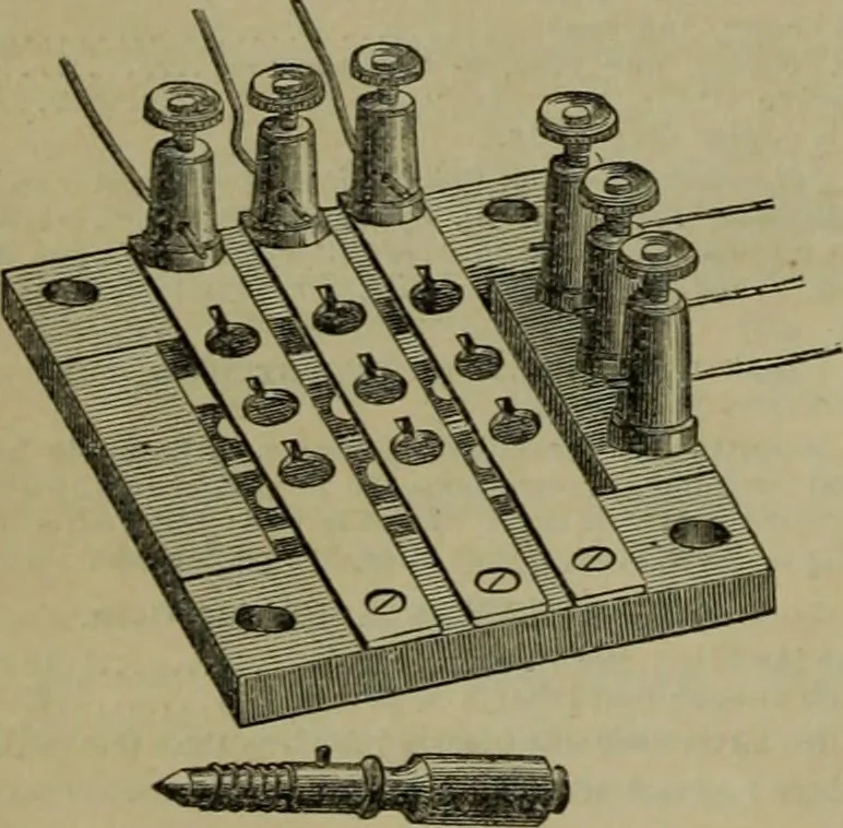 An illustration from The Telegrapher [microform], 1864, leaf 17