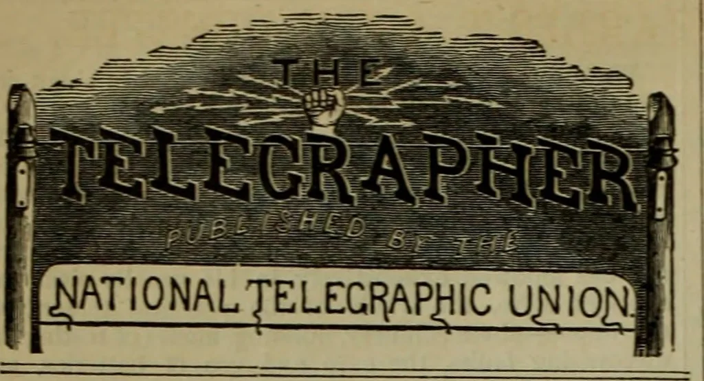 An illustration from The Telegrapher [microform], 1864, leaf 203