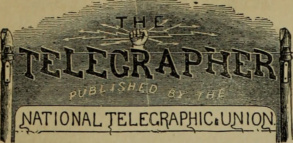 An illustration from The Telegrapher [microform], 1864, leaf 23